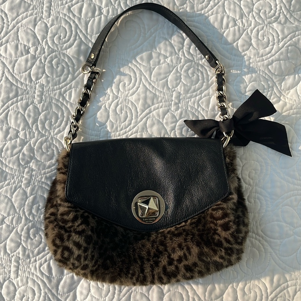 Kate Spade. Faux leopard bag